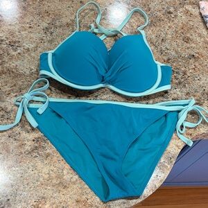 Adore Me Teal Bikini Set